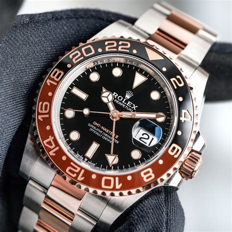 rolex gmt master ii rootbeer rose gold watch|rolex gmt master ii 126711chnr.